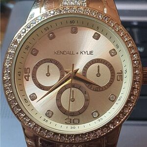 Kendall & Kylie A0801 Goldtone Rhinestone Accented Women's Watch